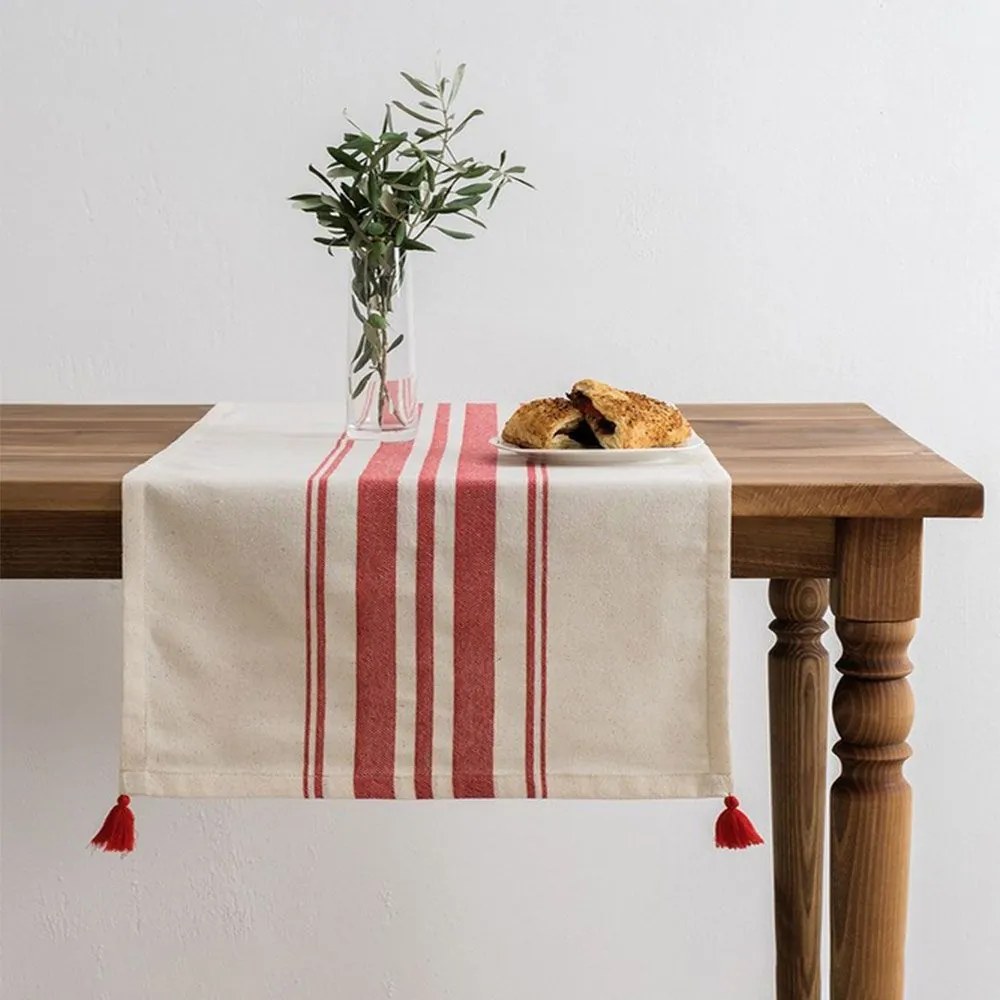 Runner Tereza 198DCH1319 Red Hermia 50Χ150 Βαμβάκι-Πολυέστερ