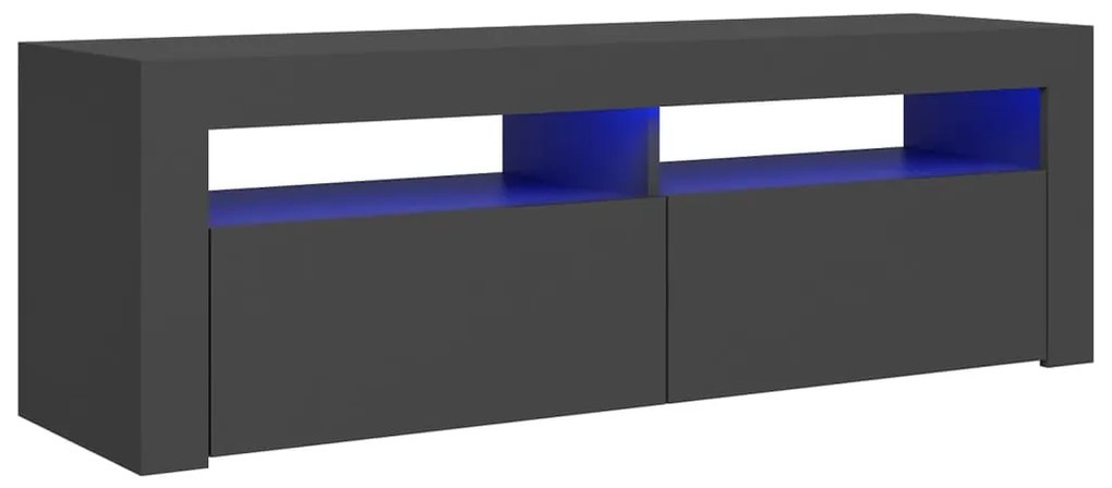 vidaXL Έπιπλο Τηλεόρασης με LED Γκρι 120 x 35 x 40 εκ.