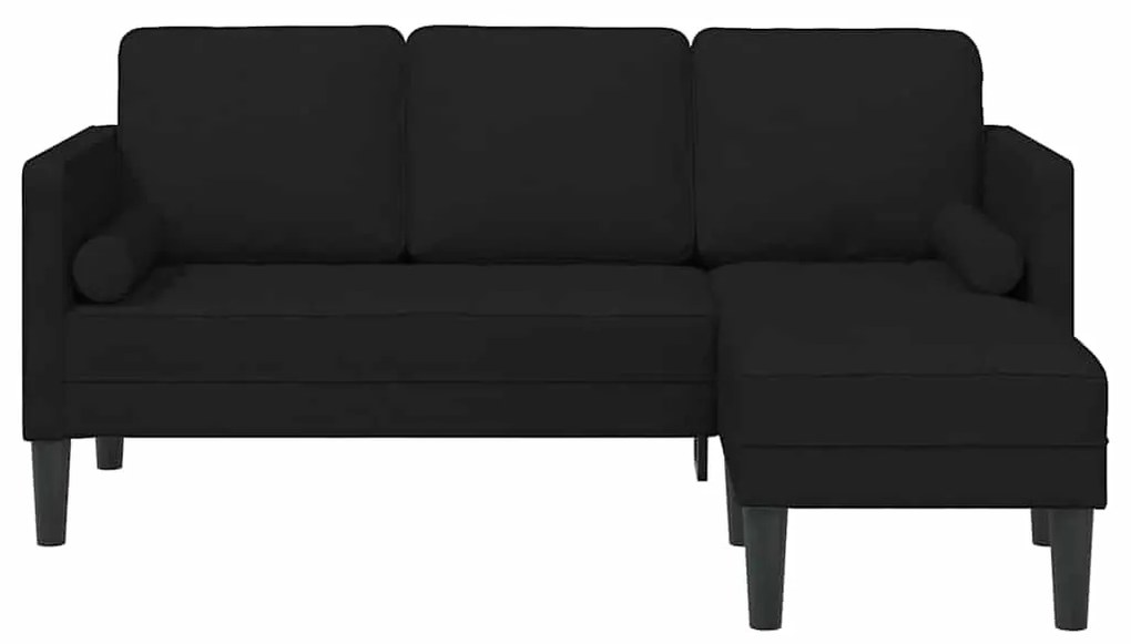 vidaXL Σετ Καναπέ Μαύρο 173 x 131 x 67 εκ ύφασμα