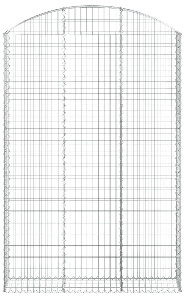 vidaXL Συρματοκιβώτιο Τοξωτό 150x30x220/240εκ. από Γαλβανισμένο Χάλυβα