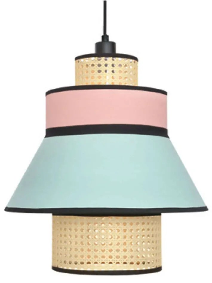 Φωτιστικό Οροφής Japan TF20881P 1xΕ27 Φ42cm 190cm Multi Aca Rattan,Fabric