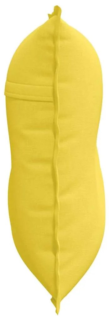 vidaXL Μαξιλάρι Πλάτης Απαλό Κίτρινο 80 x 19 x 50 εκ ύφασμα