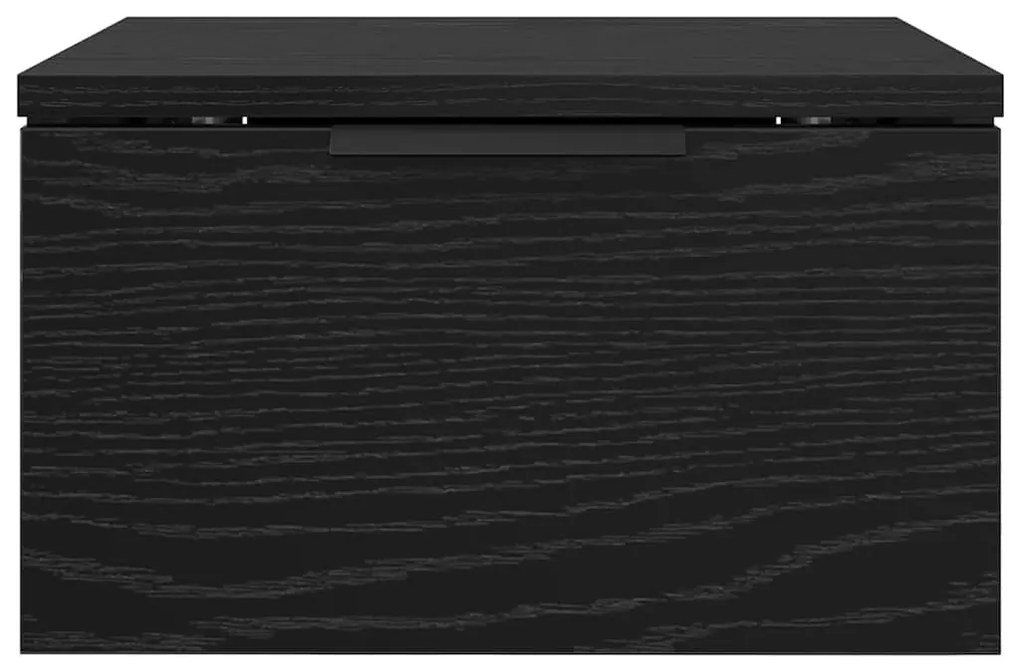 vidaXL Κομοδίνο Μαύρη δρυς 34 x 30 x 20 εκ Επεξεργασμένο ξύλο