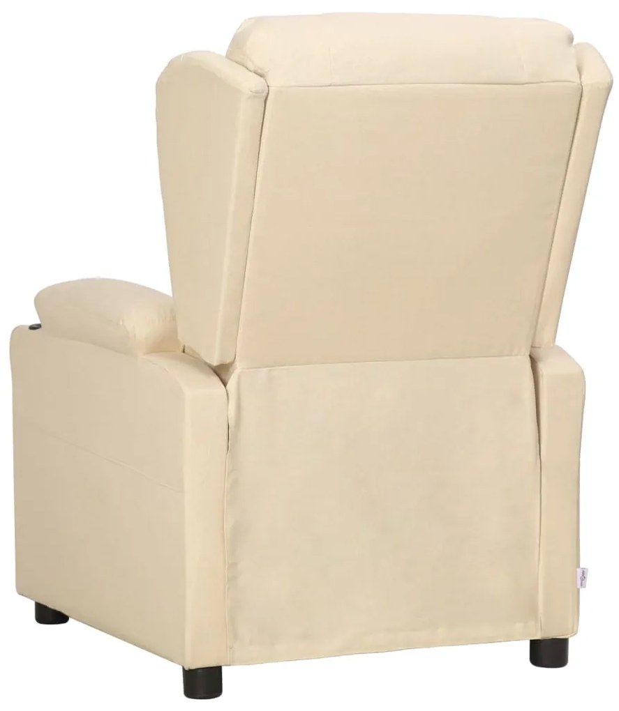 vidaXL Πολυθρόνα με Ανύψωση Κρεμ Υφασμάτινη