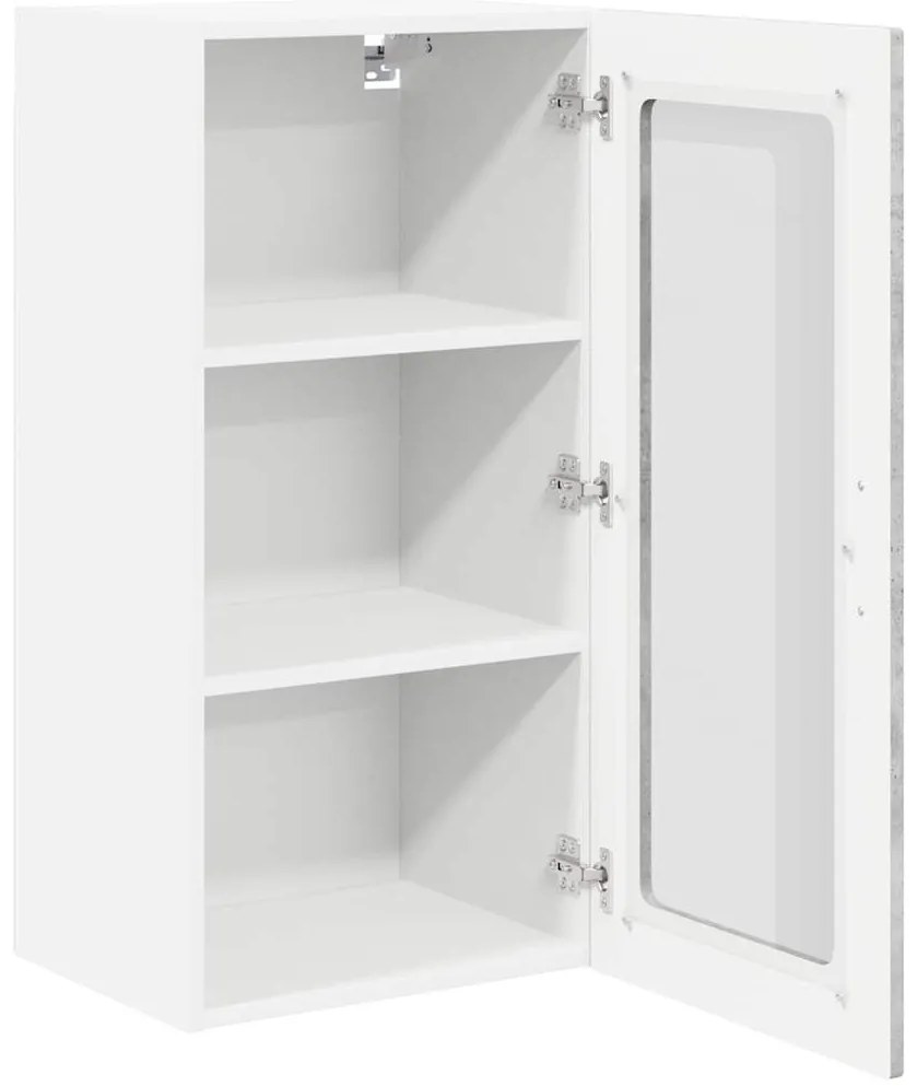 vidaXL Ντουλάπα Κουζίνας με ράφι 2 pcs Σκυρόδεμα Γκρι 40 x 31 x 80 εκ.