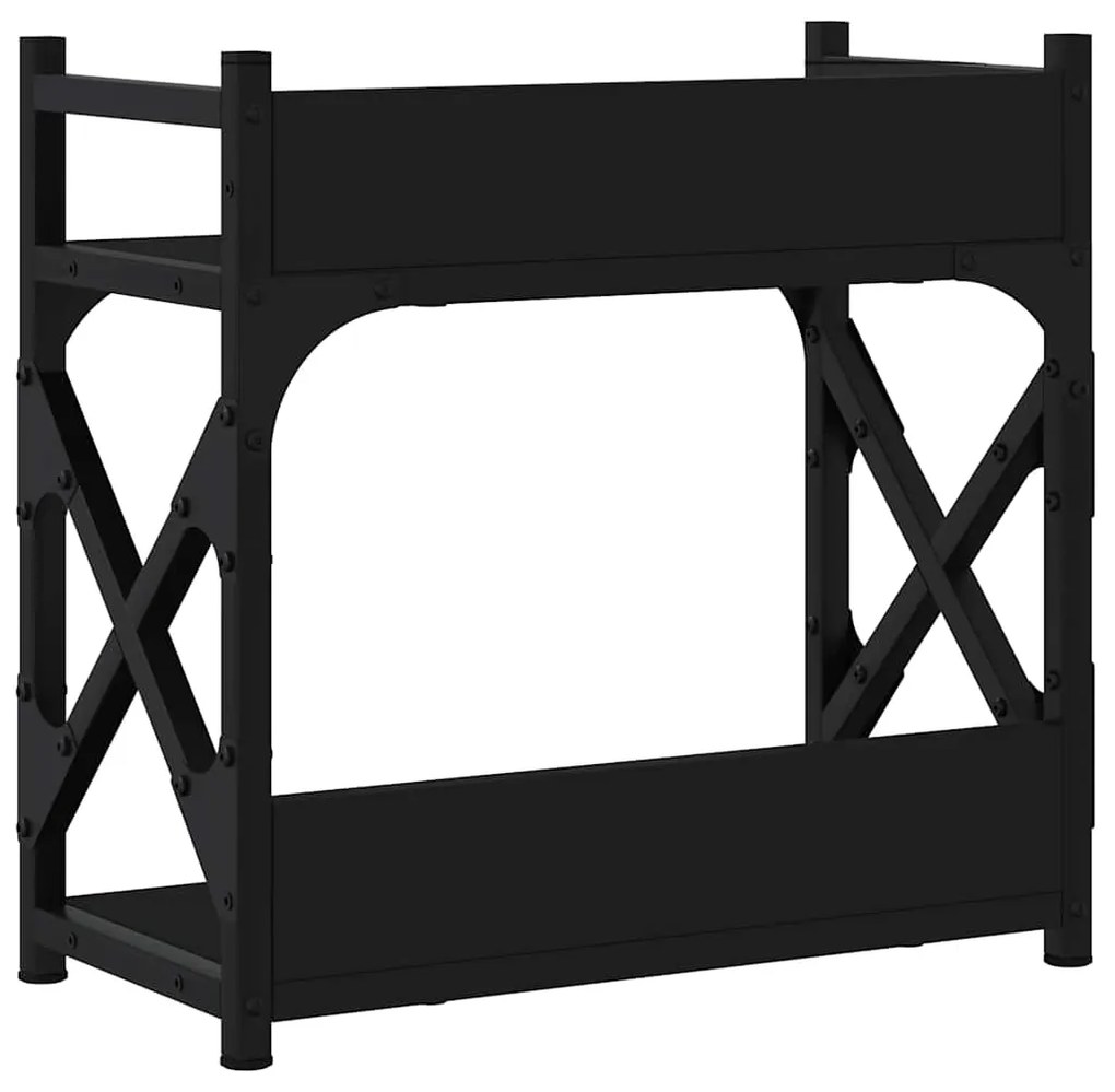 vidaXL Βάση Εκτυπωτή 2 Επιπέδων Μαύρη 40x20x40 εκ Επεξεργασμένο Ξύλο