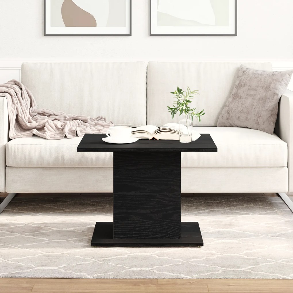 vidaXL Τραπεζάκι Σαλονιού Μαύρη Δρυς 55.5x55.5x40 εκ. Επεξεργασμένο Ξύλο