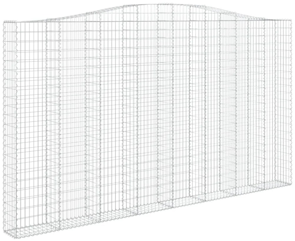 vidaXL Συρματοκιβώτια Τοξωτά 3 τεμ. 400x30x220/240 εκ. Γαλβαν. Ατσάλι