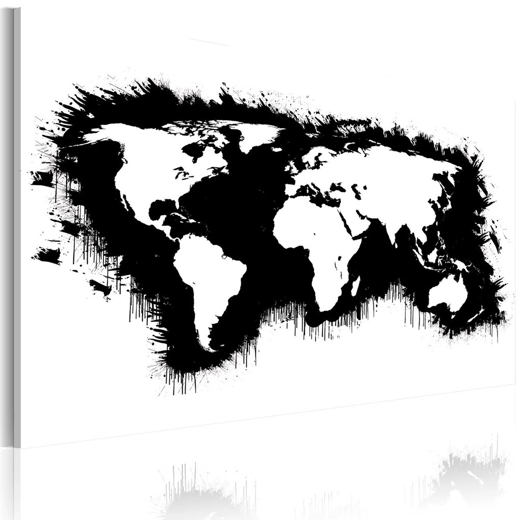 Πίνακας - Monochromatic map of the World 120x80