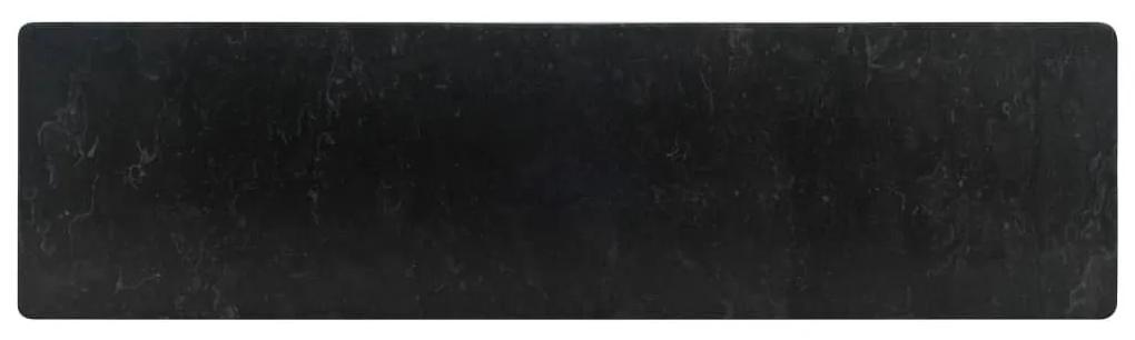 Νιπτήρας Γυαλιστερό Μαύρο 45 x 30 x 12 εκ. Μαρμάρινος - Μαύρο
