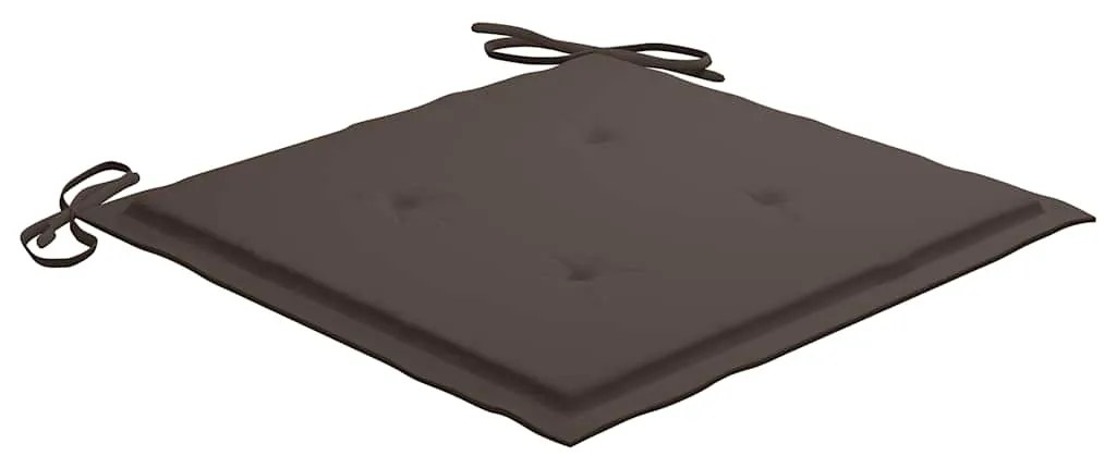 vidaXL Καρέκλες Κήπου Πτυσσόμενες 8 τεμ. Μασίφ Ξύλο Teak με Μαξιλάρια