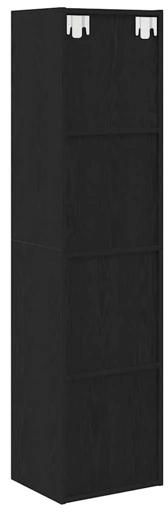 vidaXL Βιβλιοθήκη Μαύρη δρυς 143 x 30 x 36 εκ. Επεξεργασμένο ξύλο