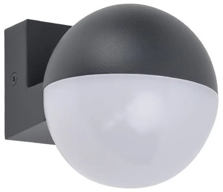 Φωτιστικό Τοίχου Looma 5138002118 3000K 800lm 10x13x10cm Dark Grey Lutec