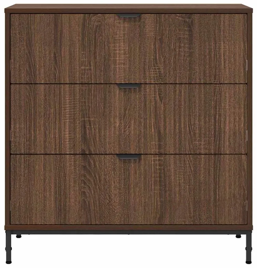 vidaXL Πλαϊνό γραφείο Καφέ δρυς 79.5 x 33 x 82 εκ Επεξεργασμένο ξύλο