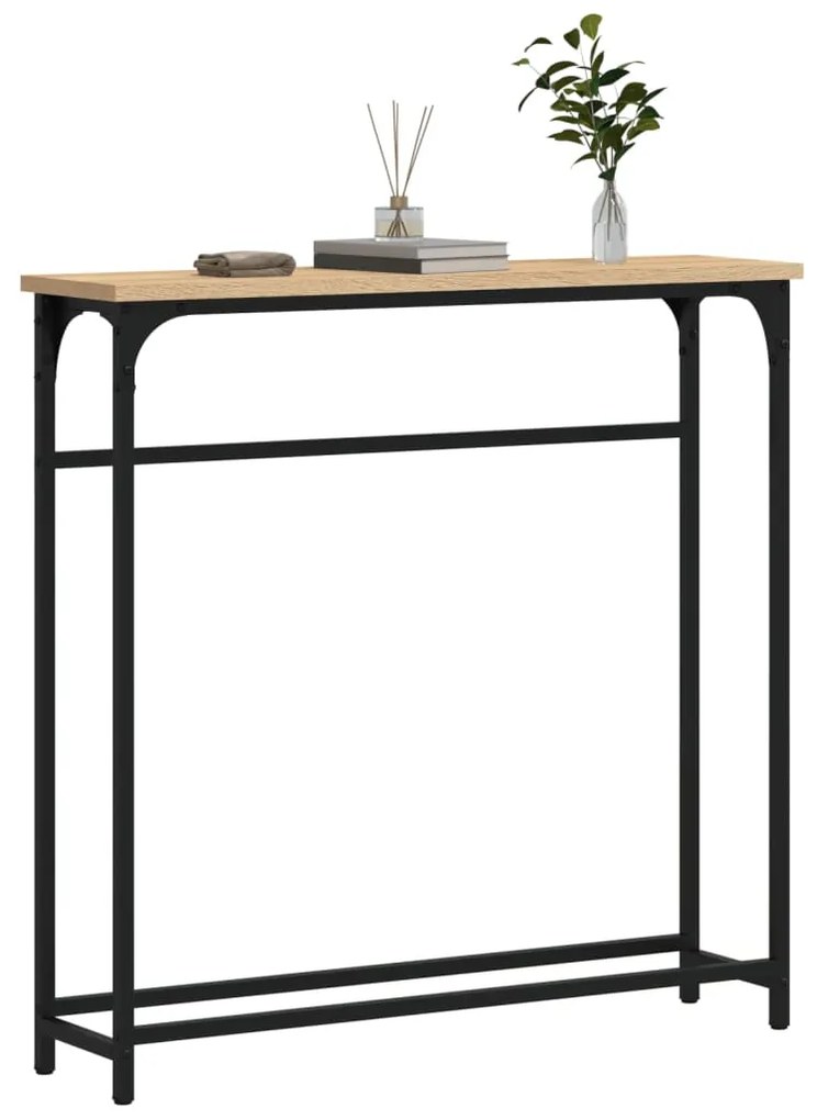 vidaXL Κονσόλα Τραπεζιού Sonoma Δρυς 75 x 19,5 x 75 εκ. από Τεχνητό Ξύλο