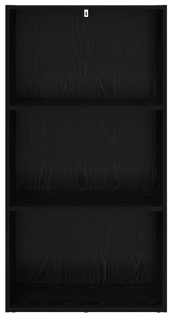 vidaXL Ράφι Βιβλίων Μαύρη Οξυά 60 x 30 x 76.5 εκ Επεξεργασμένο ξύλο