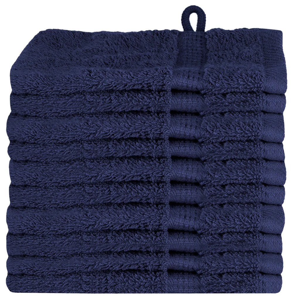 vidaXL Πετσέτες 10 pcs Ναυτικό μπλε 15 x 21 cm Βαμβάκι