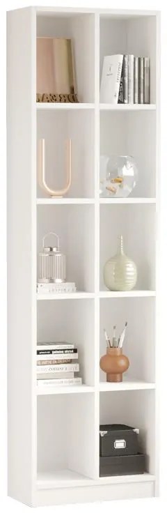Βιβλιοθήκη Oteca 10 θέσεων λευκό 51,1x25,4x180 εκ. 51.1x25.4x180 εκ.