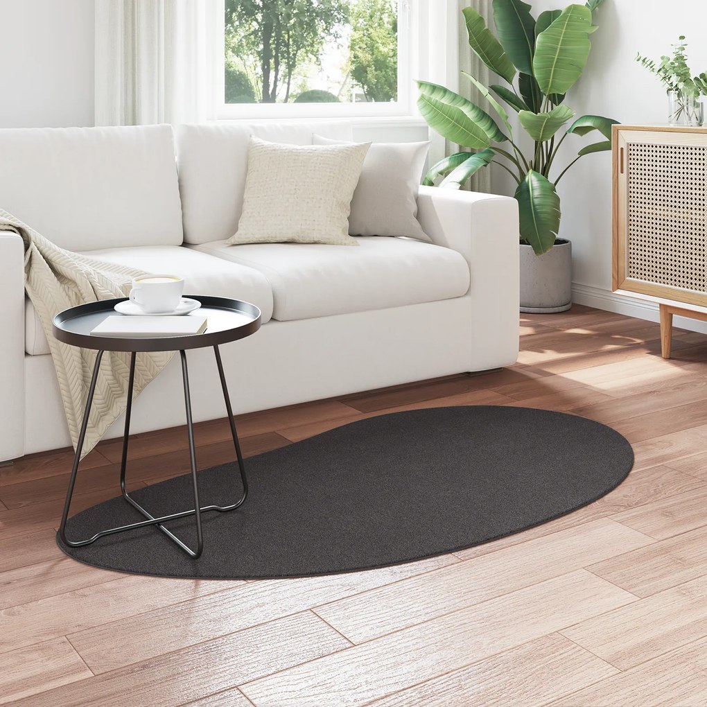 vidaXL Χαλί Ανθρακί 80x150 εκ. Πολυπροπυλένιο με αντιολισθητική βάση