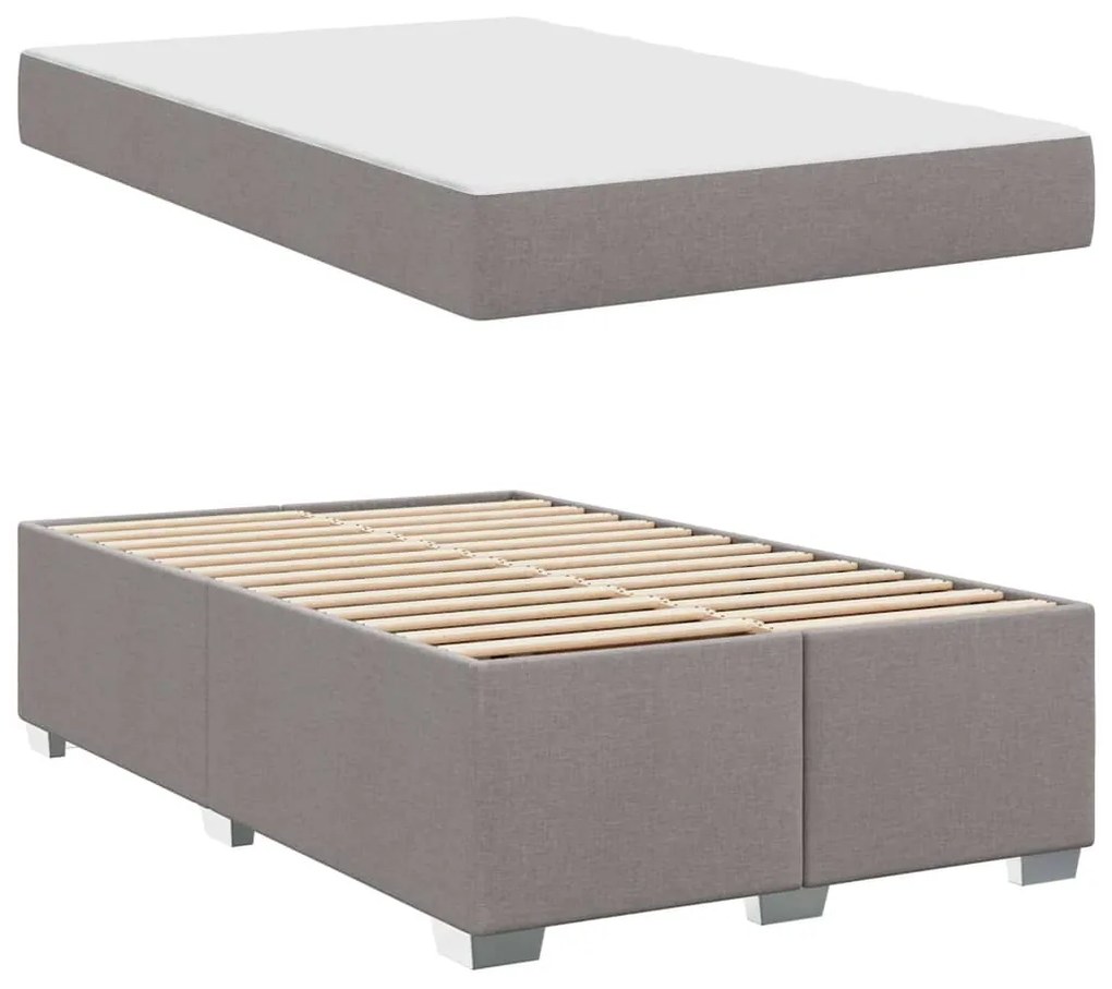 vidaXL Σκελετός Κρεβατιού Taupe 120 x 200 cm ύφασμα
