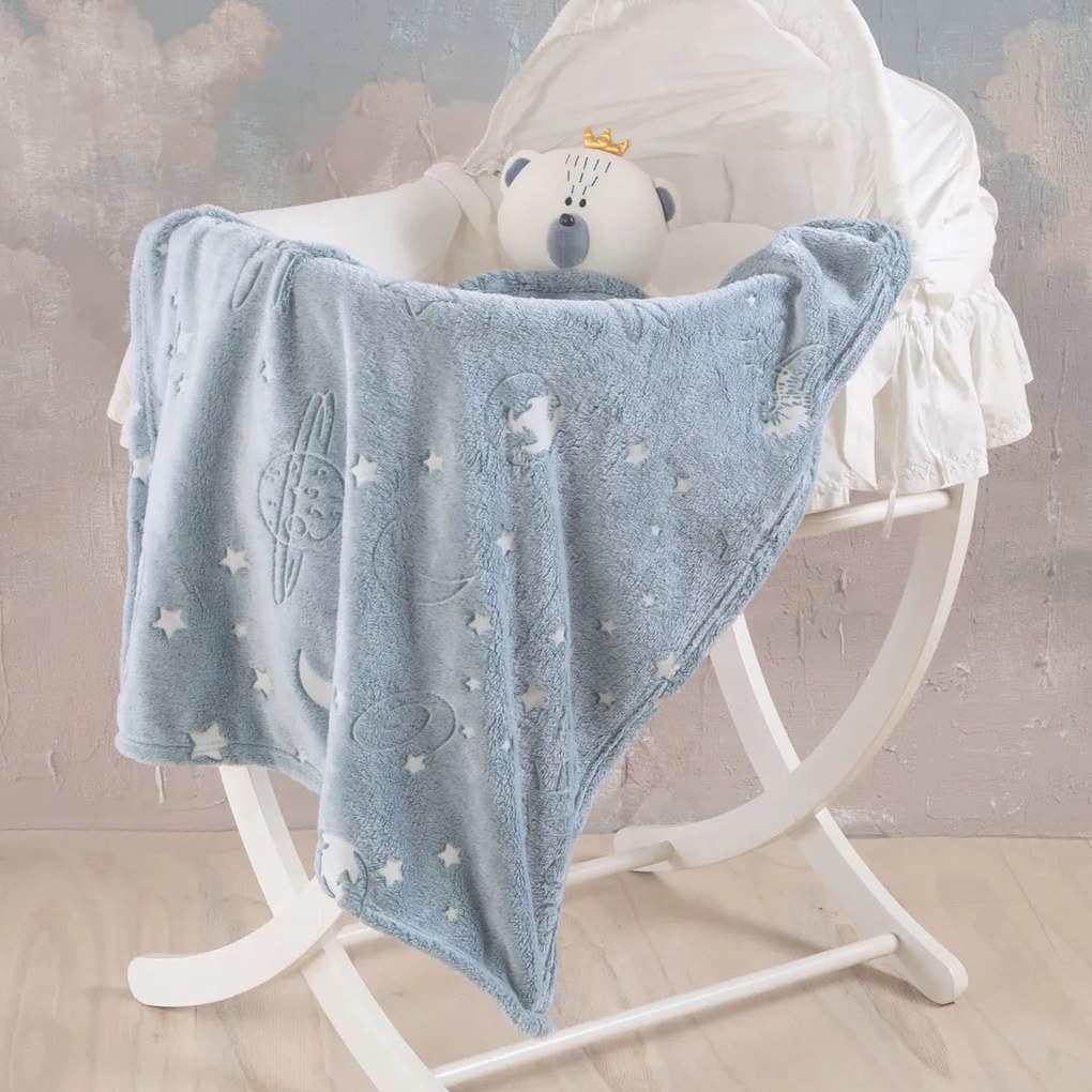 Φωσφοριζέ Κουβέρτα Fleece Αγκαλιάς (80x110) Rythmos Oddity