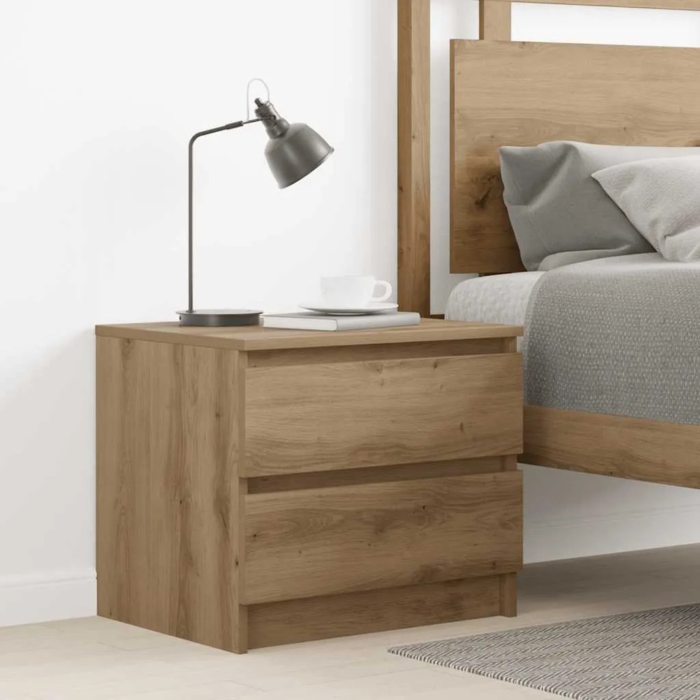 vidaXL Κομοδίνο Αρτισιανή Δρυς 50x40x43.5 εκ. από Επεξεργασμένο Ξύλο