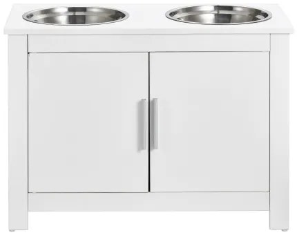 VEVOR Pet Feeding Station w/ 2 Elevated Dog Bowls Dog Food &amp; Toy Storage Cabinet