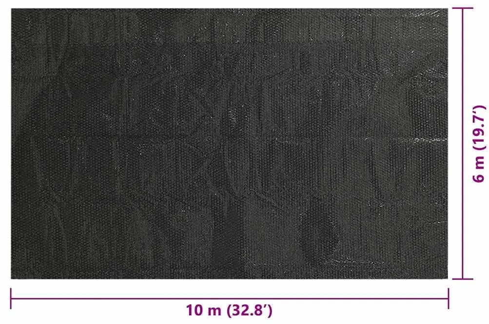 vidaXL Κάλυμμα Πισίνας Ορθογώνιο Μαύρο 1000x600 εκ. από Πολυαιθυλένιο