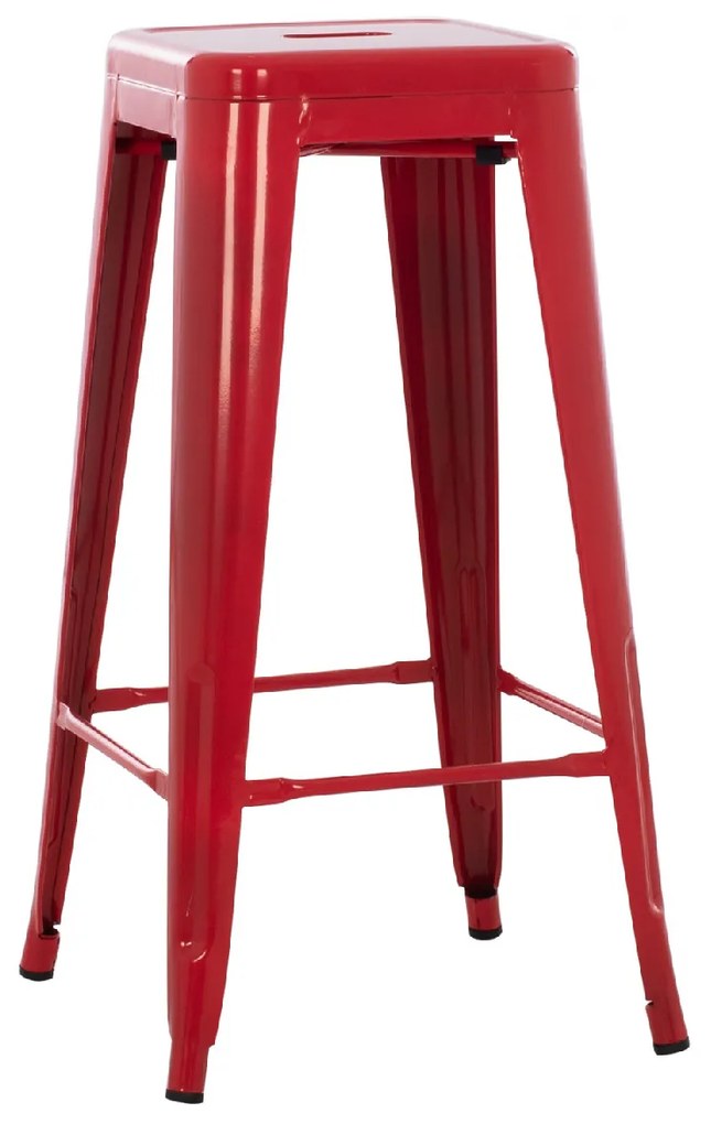 ΣΚΑΜΠΟ BAR ΜΕΤΑΛΛΙΚΟ MELITA ΣΕ ΚΟΚΚΙΝΟ HM8642.04 43x43x78Y εκ.