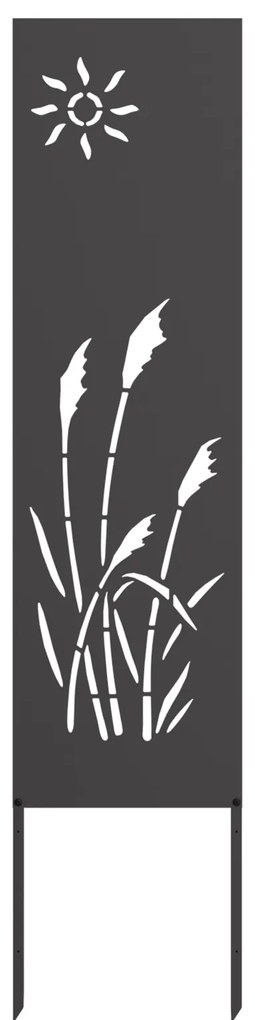 vidaXL Οθόνη Ιδιωτικότητας Κήπου Μαιανδρικό σχέδιο Μαύρο 32 χ 140 εκ