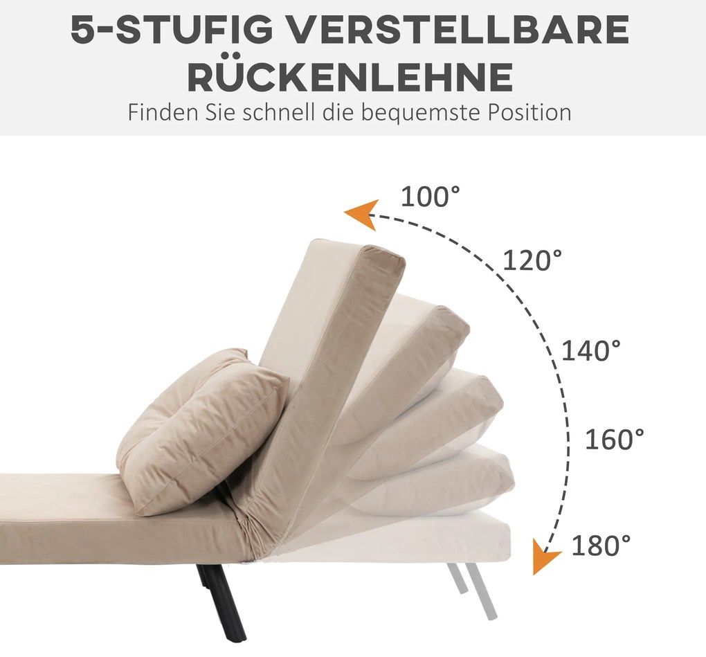 HOMCOM Πολυθρόνα Relax σε Σκανδιναβικό Σχέδιο, Πολυθρόνα Ανάκλισης, Πολυθρόνα Ανάγνωσης. περιλαμβάνει Μαξιλάρι με Κουμπιά, Μαύρο + Φυσικό