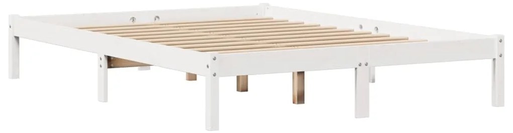 vidaXL Σκελετός Κρεβ. Χωρίς Στρώμα Λευκό 140x200 εκ Μασίφ Πεύκο