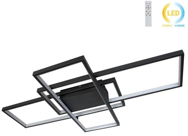 Φωτιστικό οροφής LED 120W 87,5Χ49,5Χ8,5 εκ. μαύρο με controller - GLOBOBOX 602156-602156-Μαύρο 602156