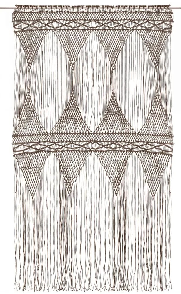 vidaXL Κουρτίνα Μακραμέ Taupe 140 x 240 εκ. Βαμβακερή