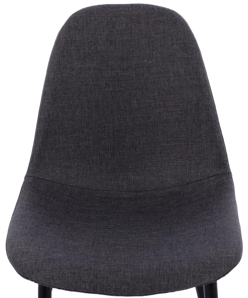 Σετ Τραπεζαρίας RAVEN C21068.02 5τεμ. Κεραμική Επιφάνεια Μαύρο Μάρμαρο-Γκρί Ύφασμα 120x70x73 εκ.