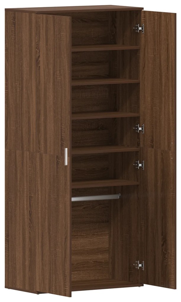 vidaXL Ντουλάπι Παπουτσιών Καφέ Δρυός 80x39x180 cm Φτιαγμένο Ξύλο
