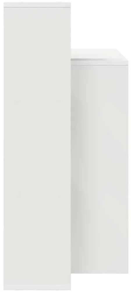 vidaXL Γραφείο με ράφι Λευκό 100 x 40 x 90 cm Επεξεργασμένο ξύλο