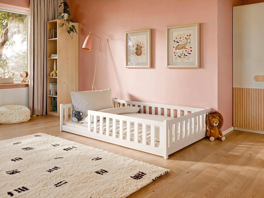 Kρεβάτι Montessori Otis με κάθετα Κάγκελα  από μασίφ ξύλο Natural  120×200cm (Δώρο 10% έκπτωση στο Στρώμα)