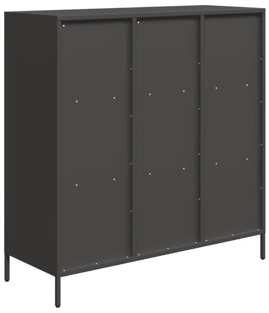 vidaXL Ντουλάπι Μαύρο 101,5x39x103,5 εκ. από Χάλυβα
