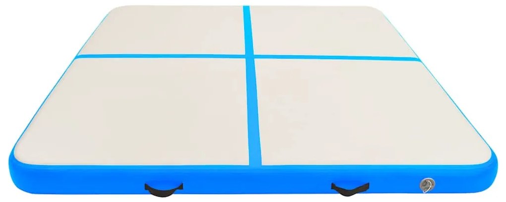 vidaXL Στρώμα Ενόργανης Φουσκωτό Μπλε 200 x 200 x 10 εκ. PVC με Τρόμπα