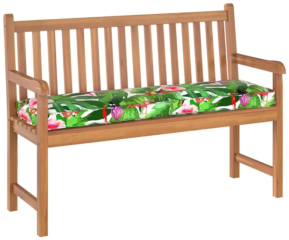vidaXL Μαξιλάρι παλέτας για πάγκο Floral Πολύχρωμο 140 x 40 x 8 εκ.