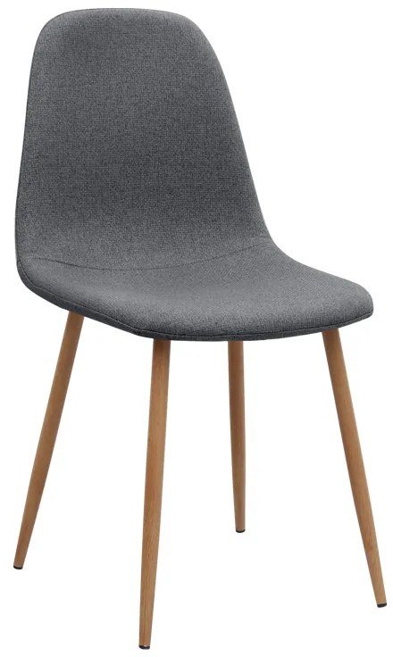 Καρέκλα τραπεζαρίας Iris Megapap γκρι ύφασμα - μεταλλικό φυσικό πόδι 43x50x85εκ.