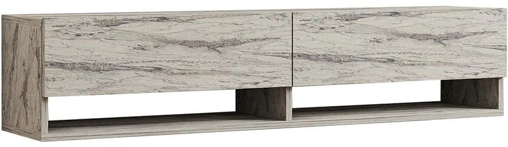 Έπιπλο Τηλεόρασης Επιτοίχιο Arges 495SSE1629 141x30x31cm Marble Effect White