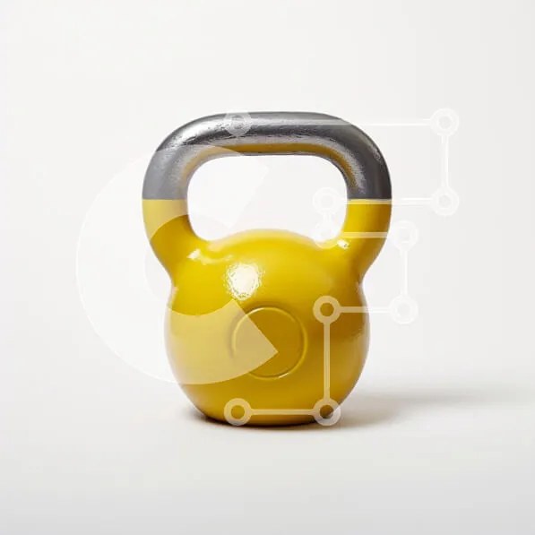 Intra Συλλεκτικό Ξύλινο Παζλ Plywood  4mm - Κίτρινο Kettlebell σε λευκό φόντο Σε Ξύλινο Κουτί - Διαστάσεις: 10x10 cm – 25 κομμάτια