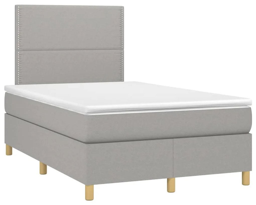 ΚΡΕΒΑΤΙ BOXSPRING ΜΕ ΣΤΡΩΜΑ ΑΝΟΙΧΤΟ ΓΚΡΙ 120X200 ΕΚ. ΥΦΑΣΜΑΤΙΝΟ 3142241