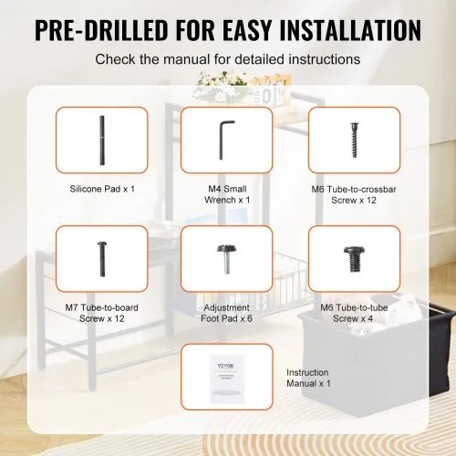 VEVOR Pet Feeding Station with Storage Dog Food &amp; Toy Organizer Raised Dog Bowls