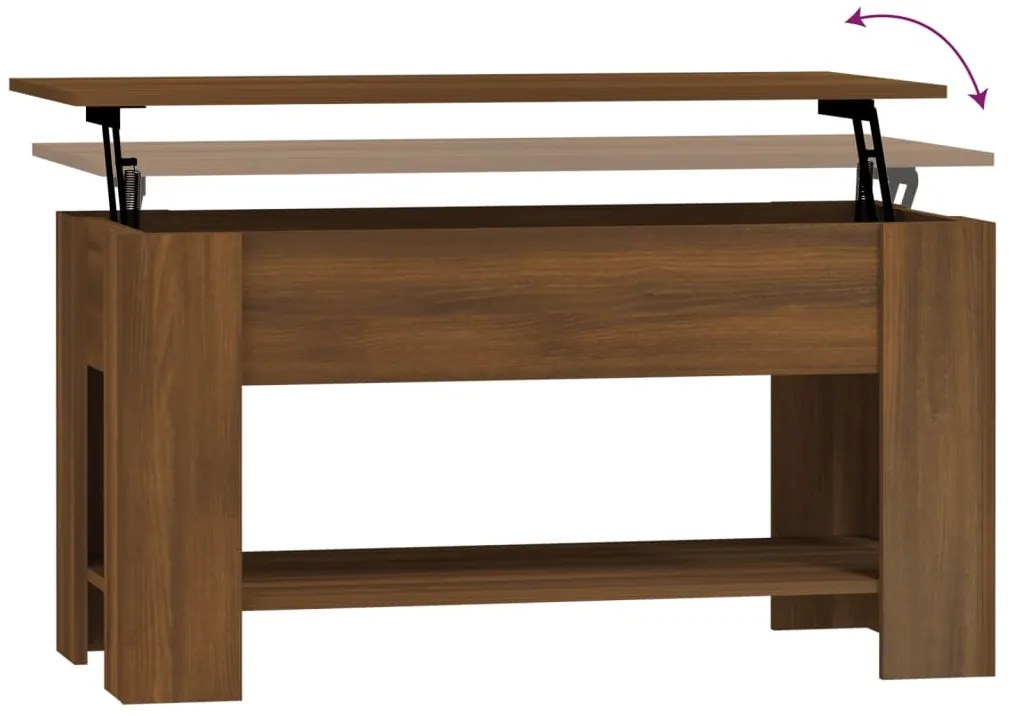 vidaXL Τραπεζάκι Σαλονιού Καφέ Δρυς 101x49x52 εκ. Επεξεργασμένο Ξύλο