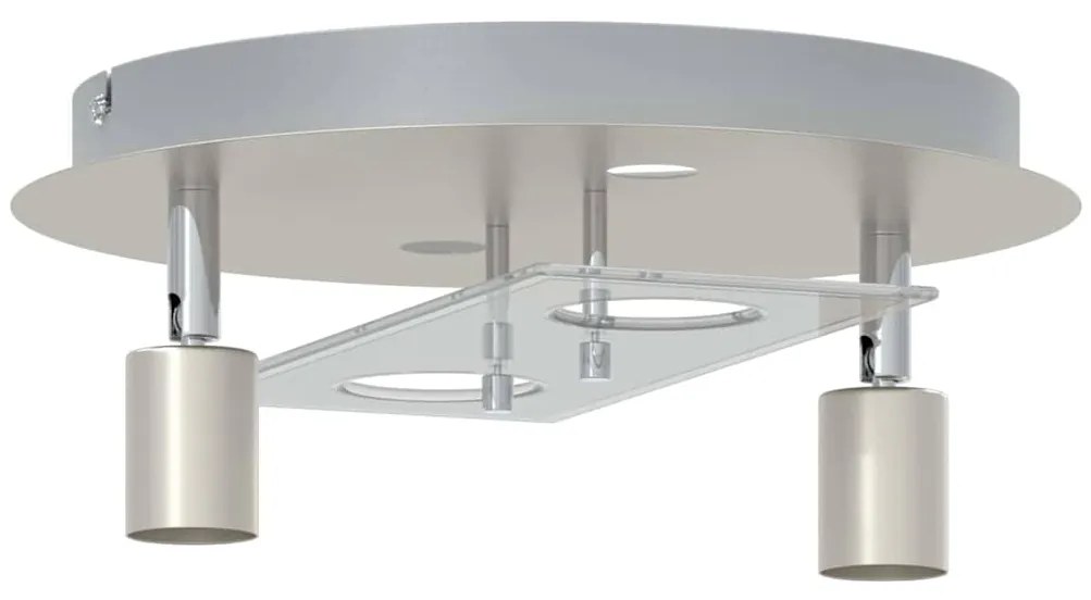 vidaXL Σποτ οροφής Ασημί 29 x 29 x 11 εκ Χάλυβας και γυαλί