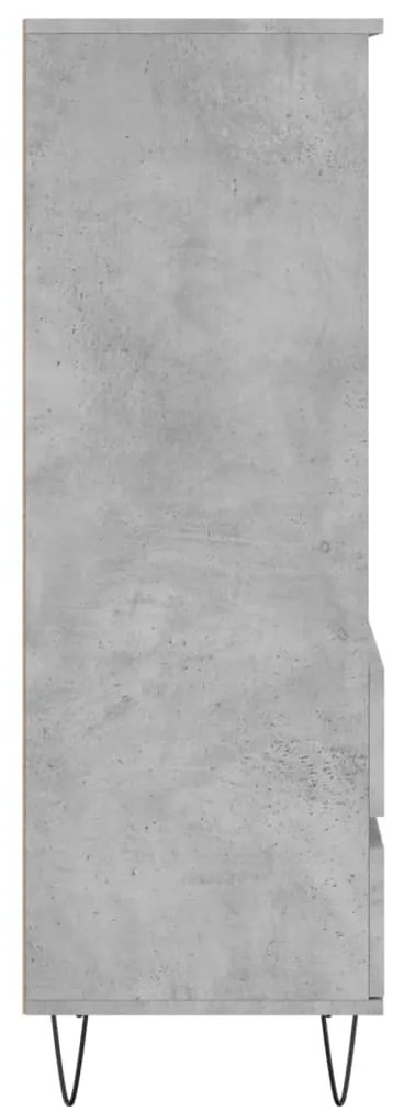 vidaXL Ντουλάπι Γκρι Σκυρ. 40x36x110 εκ. από Επεξεργασμένο Ξύλο