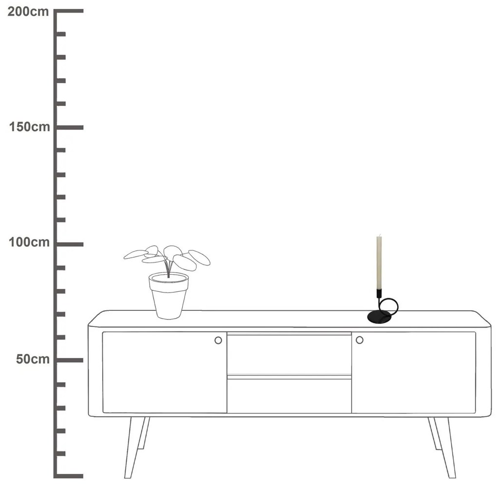 Κηροπήγιο Μαύρο Μέταλλο 16.5x13x16.5cm - 05150294